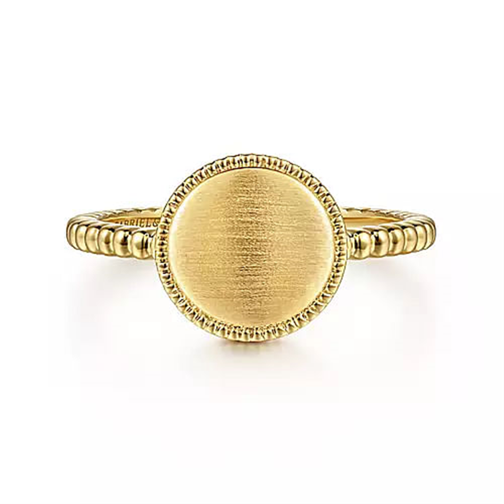 14K Signet Gold Fashion Ring