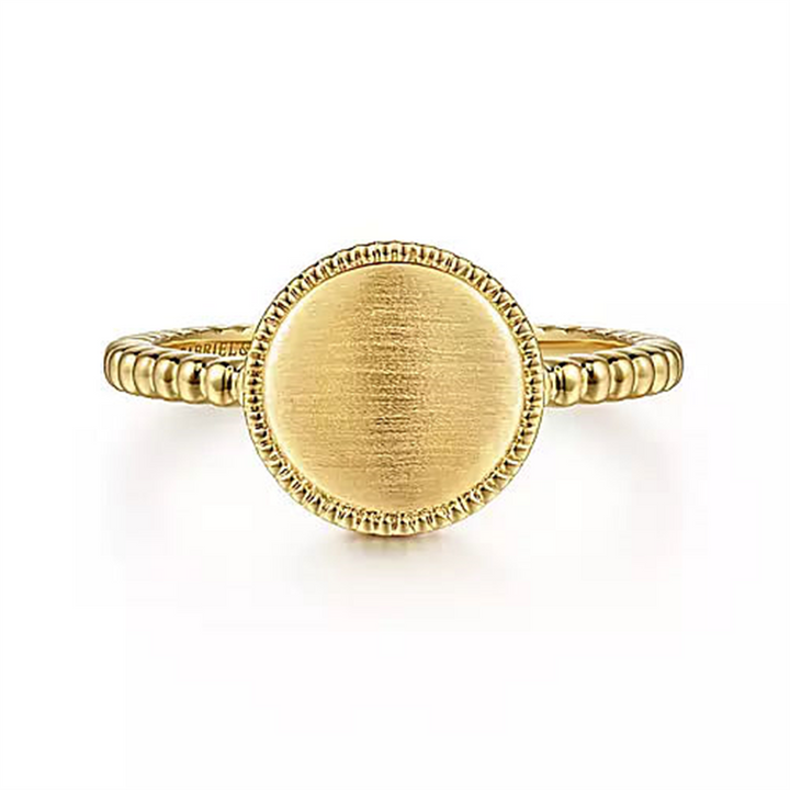 14K Signet Gold Fashion Ring