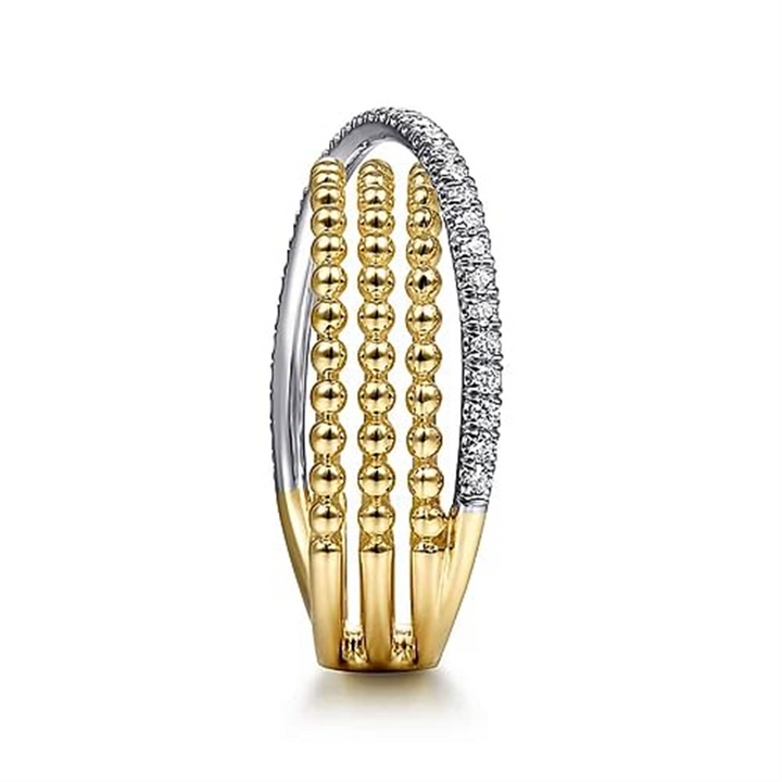 14K Two-Tone Gold Fashion Gabriel & Co Diamond Fashion Ring