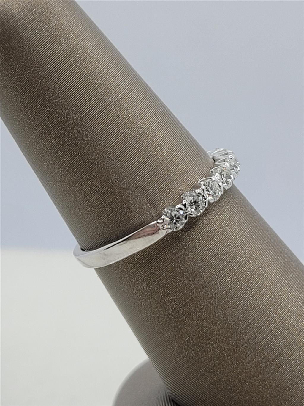 18K White Gold .48ctw Prong Set Christopher Designs Diamond Wedding Ring