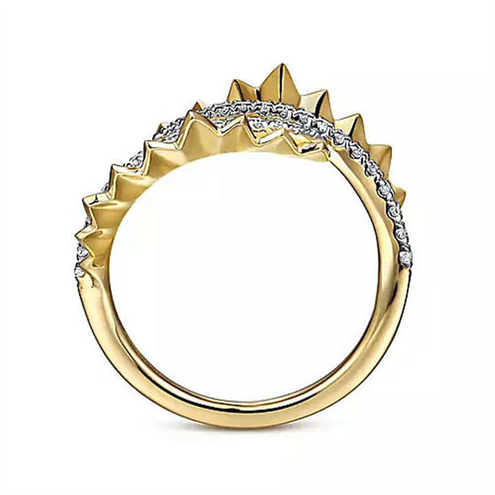 14K Yellow Gold Fashion Gabriel & Co Diamond Fashion Ring