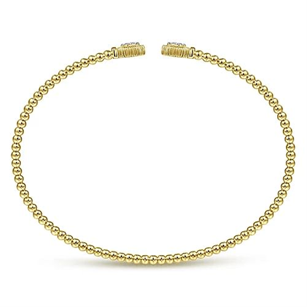 14K Yellow Gold Gabriel & Co. Bujukan 0.11 ctw Round cut Diamond Bracelet