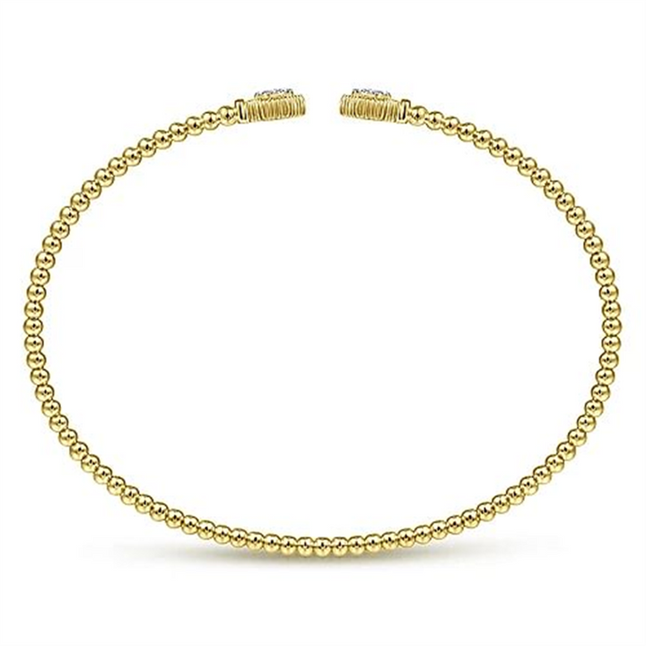 14K Yellow Gold Gabriel & Co. Bujukan 0.11 ctw Round cut Diamond Bracelet