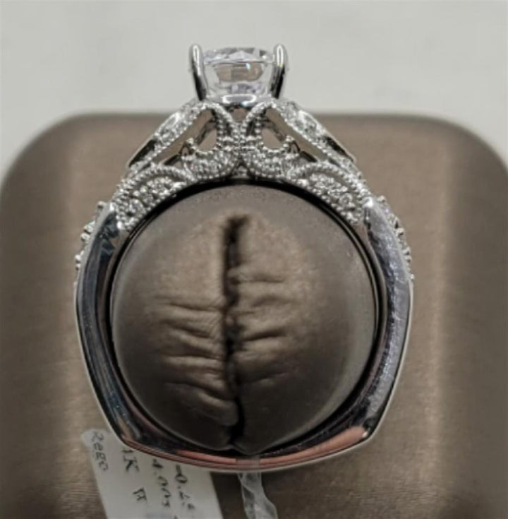 14K White Gold Classic Rego Diamond Mounting Ring