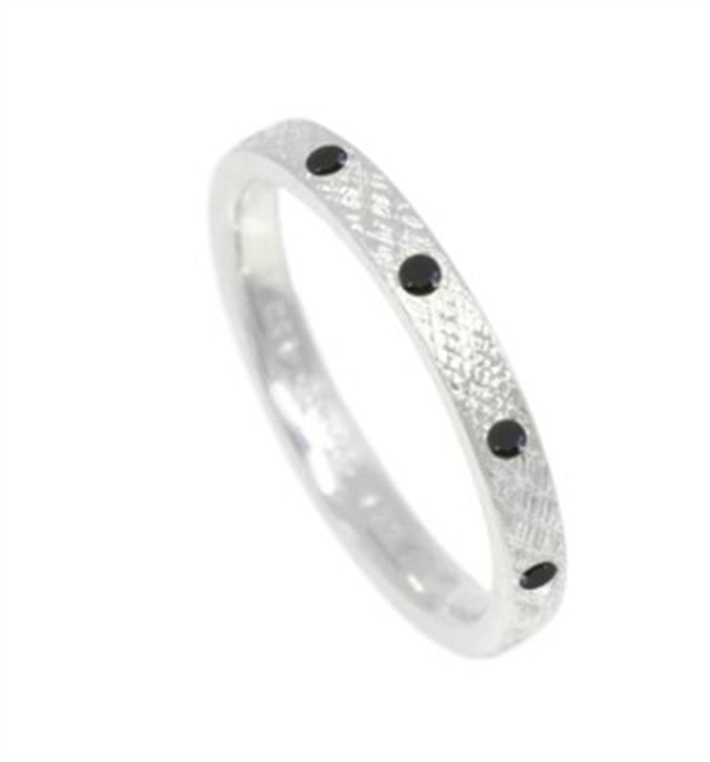 Nina Nguyen Sterling Silver Floretine & Black Spinel Ring