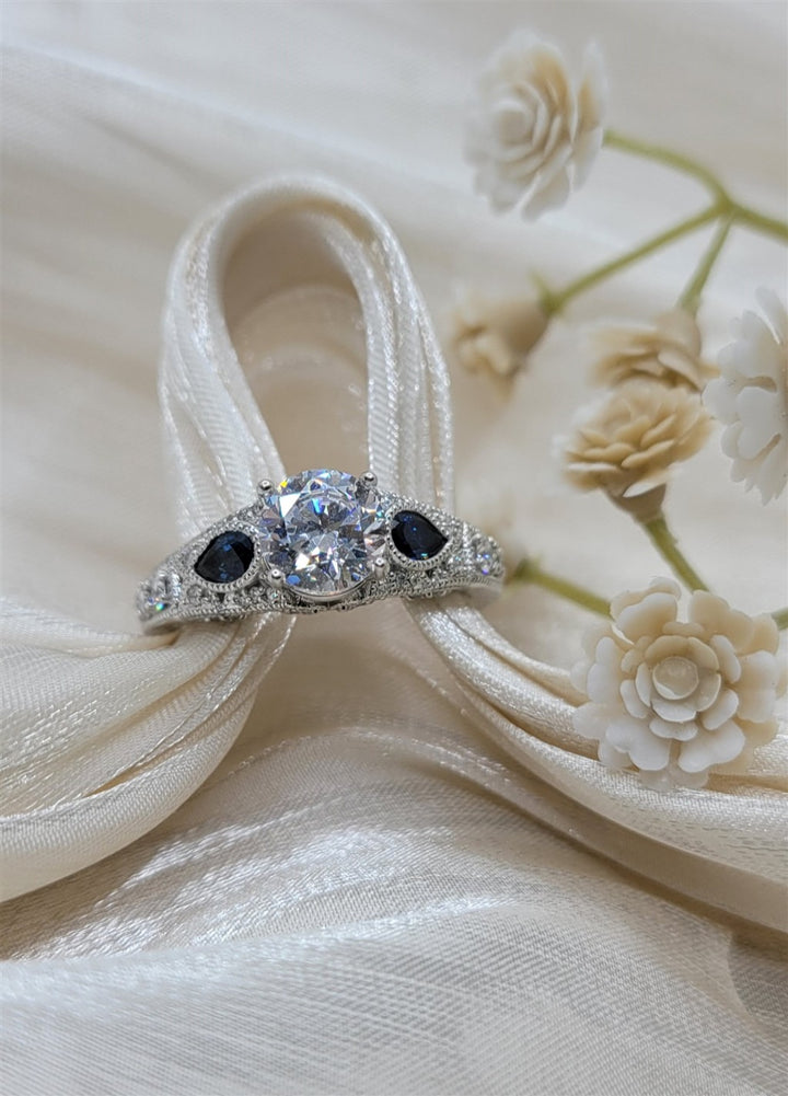 14K White Gold Classic Rego Diamond Mounting Ring