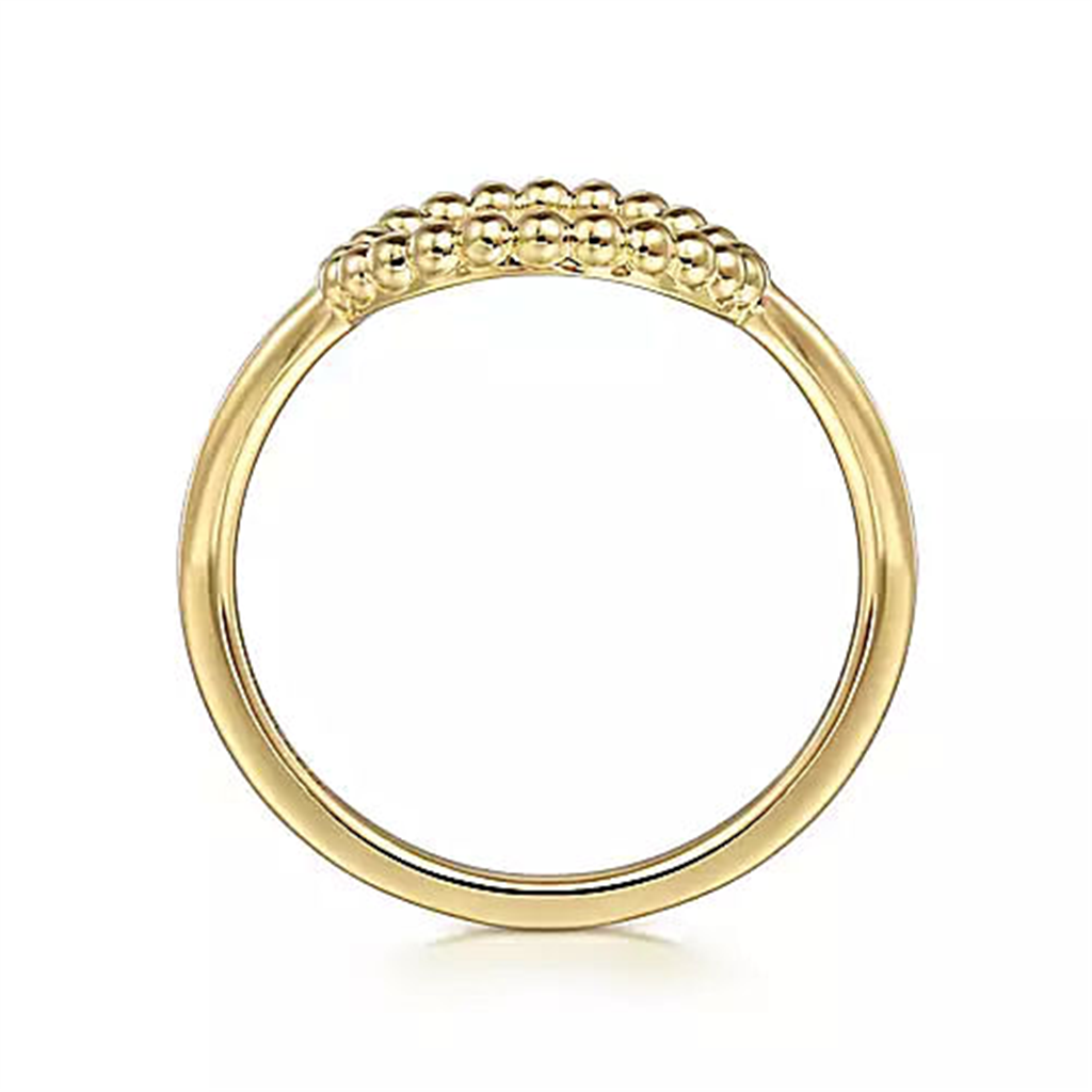 14K Open Circle Gold Fashion Ring