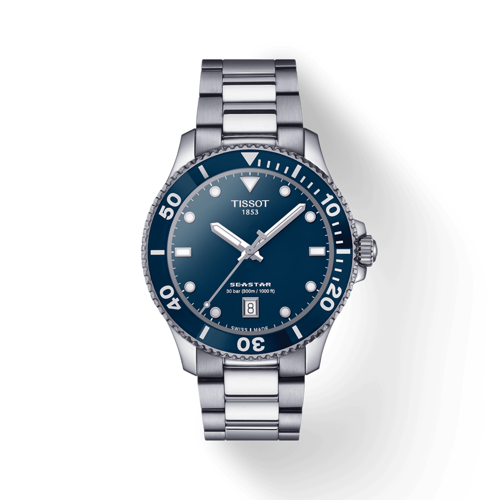 Tissot Stainless Steel Blue Seastar 1000 40MM Watch