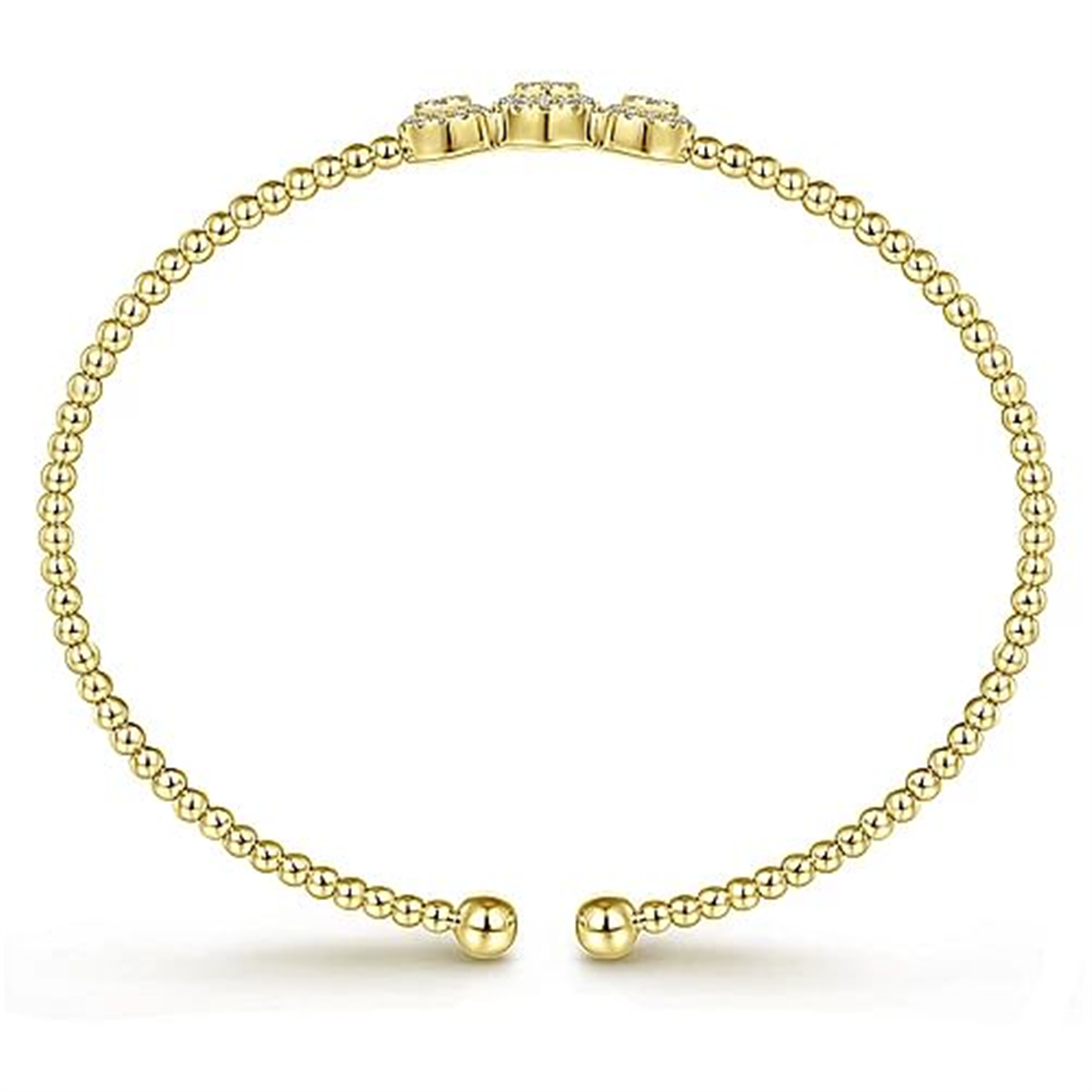 14K Yellow Gold Gabriel & Co. Bujukan 0.34 ctw Round cut Diamond Bracelet