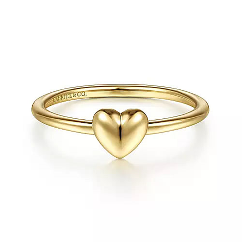14K Heart Gold Fashion Ring