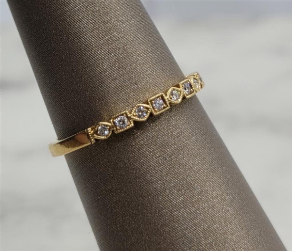 14K Yellow Gold Stackable Beverly K Diamond Fashion Band