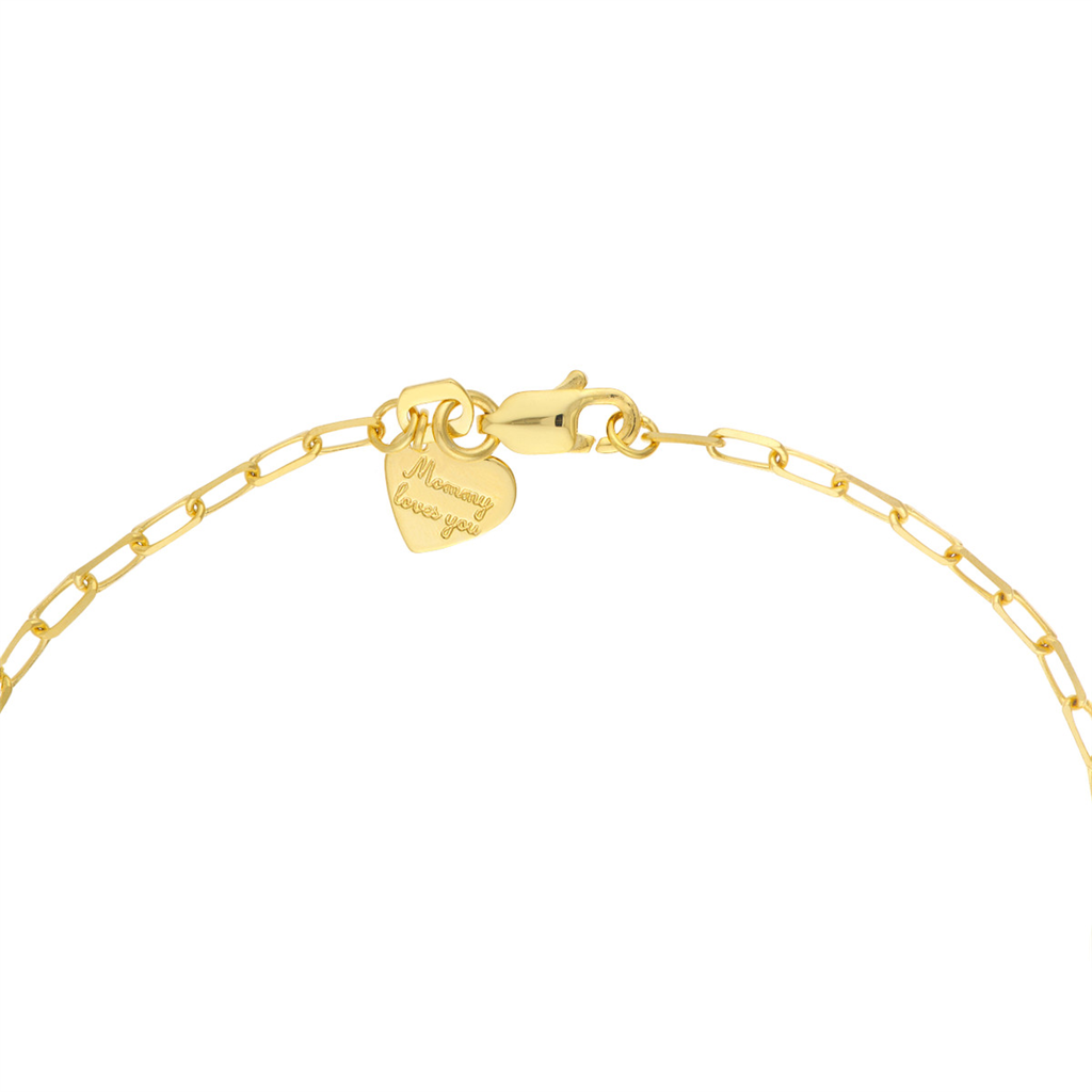 14K Yellow Gold 6" Kids Star Charm Bracelet
