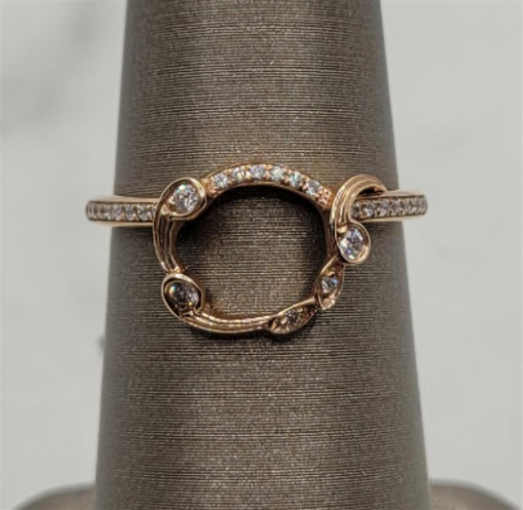 14K Two-Tone Gold Modern Classic Diamond Mounting Ring