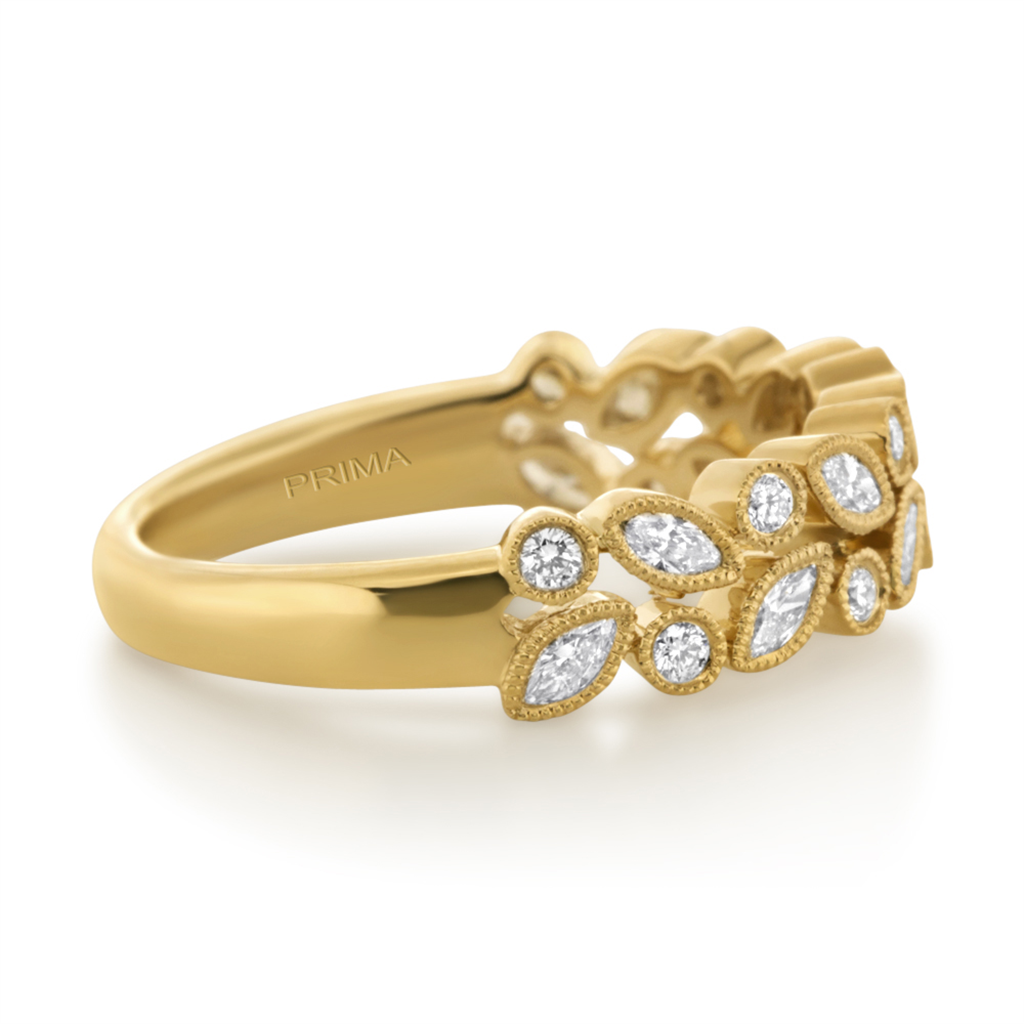 14K Yellow Gold Fashion Diamond Fashion Ring
