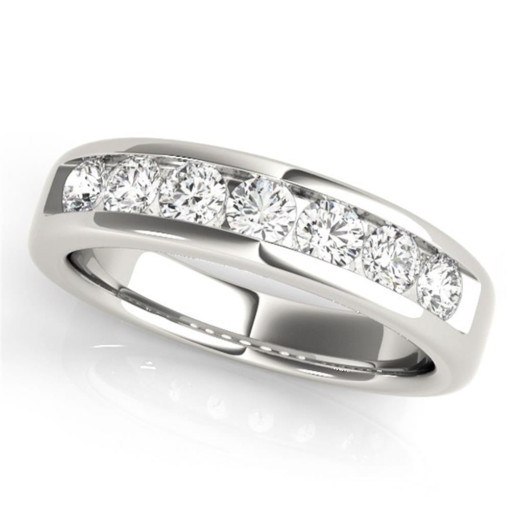 14K White Gold Channel set Diamond Wedding Ring