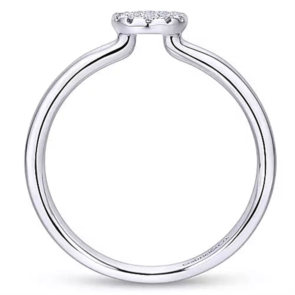 14K White Gold Classic Gabriel & Co Diamond Fashion Ring