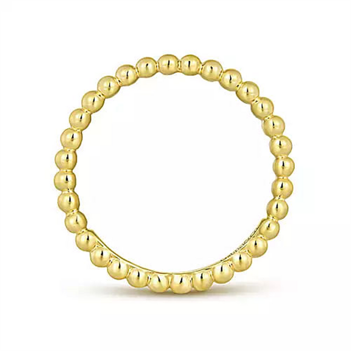 14K Beaded Gold Fashion Ring