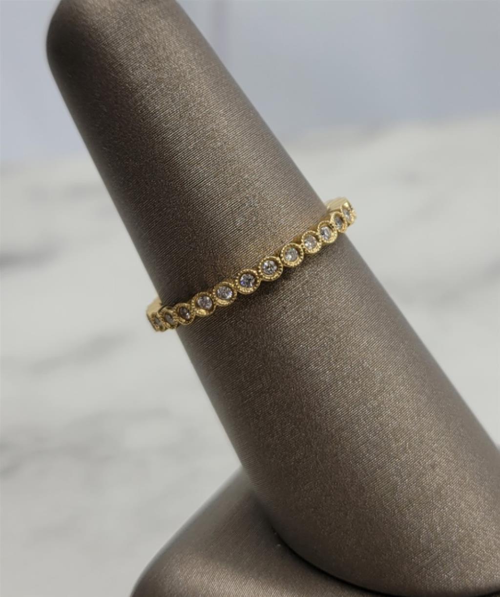 18K Yellow Gold Eternity Almor Designs Diamond Fashion Ring