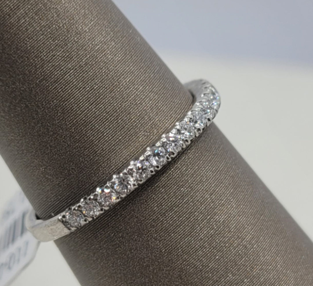 14K White Gold Wedding Band Gabriel & Co Diamond Wedding Ring