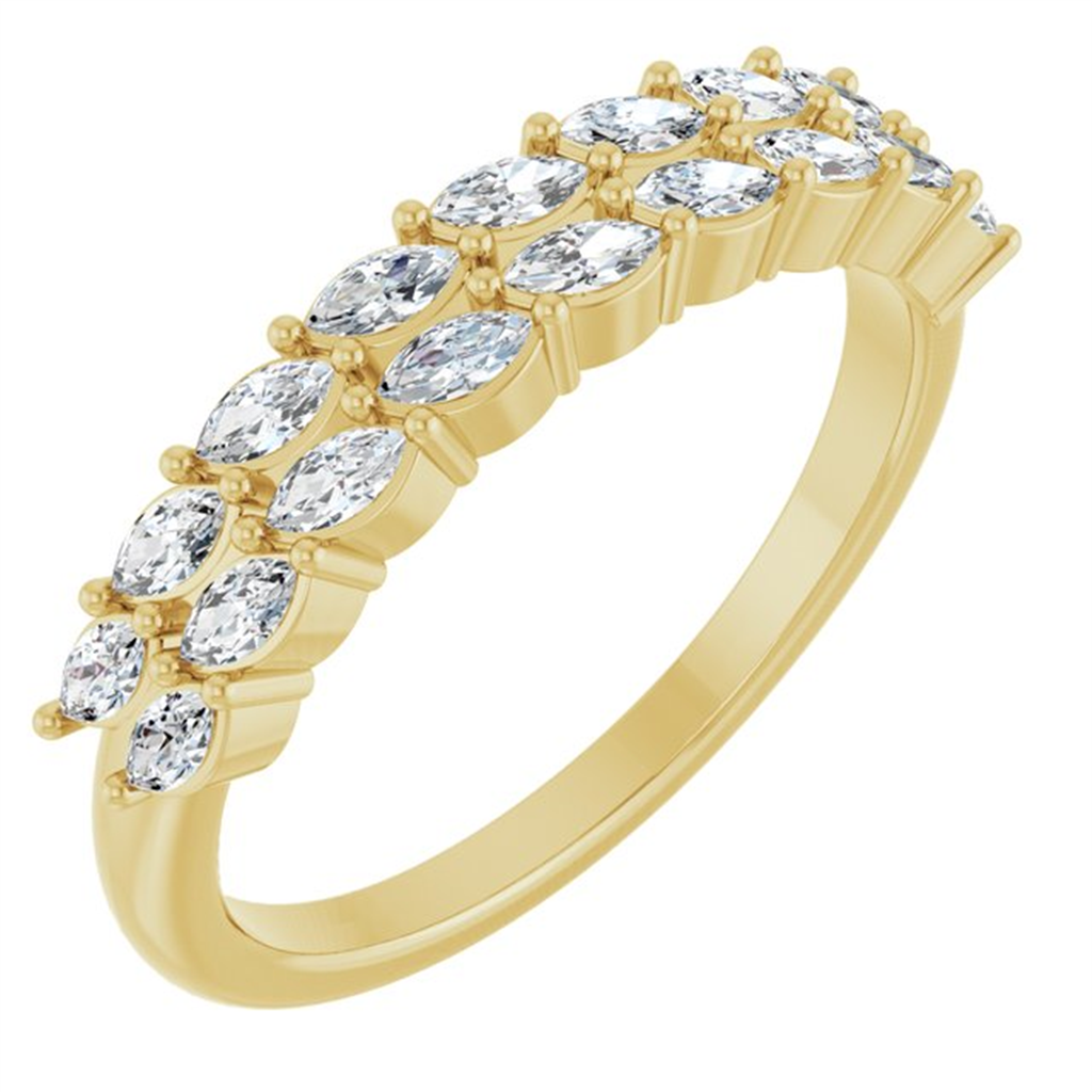 14K Yellow 1/2 Ctw Lab-Grown Diamond Anniversary Band