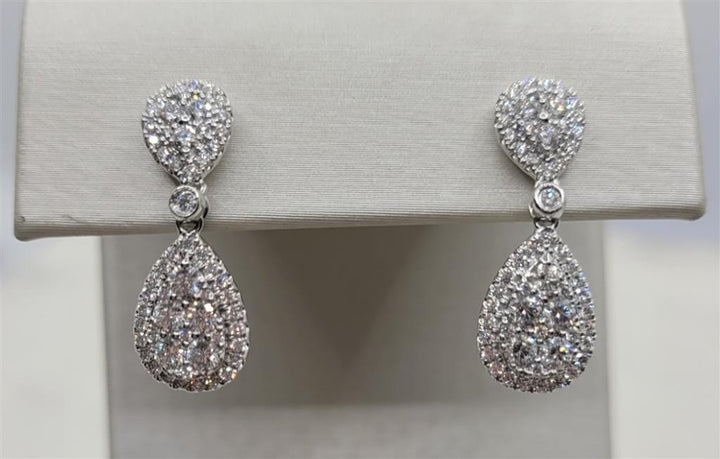 14K White Gold "Arya" Diamond Fashion Earrings