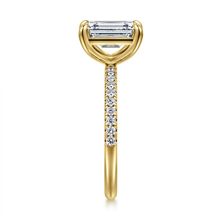 14K Yellow Gold Classic Diamond Engagement Ring Mounting