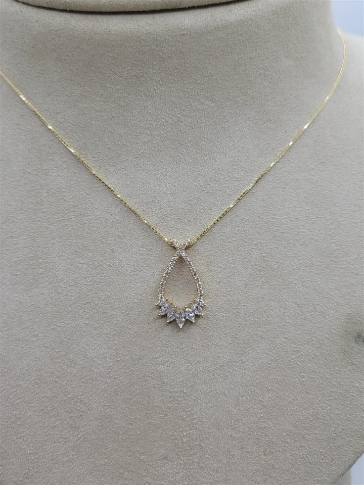 14K Yellow Gold Diamond Fashion Necklace