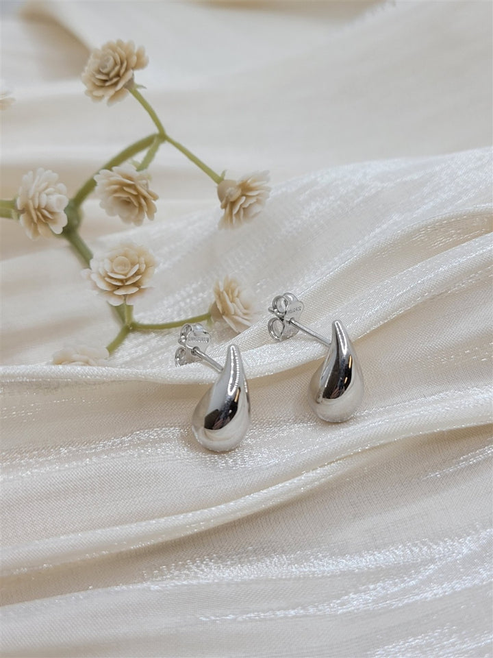 Sterling Silver Teardrop Stud Earrings