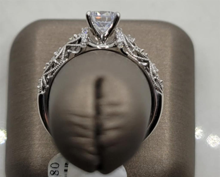 14K White Gold Classic Diamond Mounting Ring