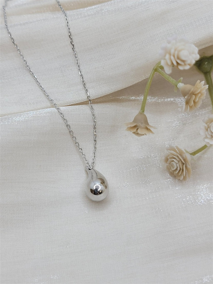 16-18" Sterling Silver Teardrop Pendant Forzentina Necklace