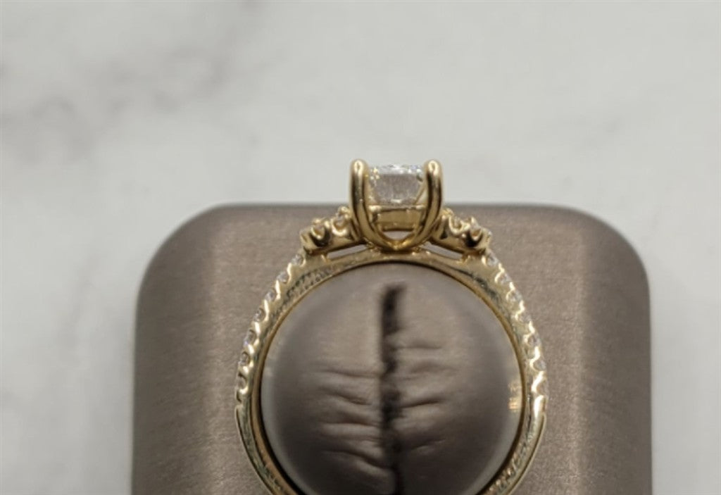 14K Yellow Gold Engagement Diamond Engagement Ring