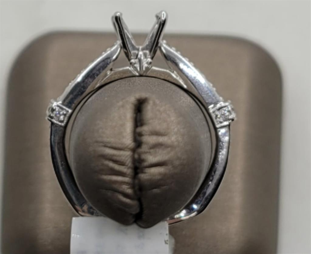 18K White Gold Vintage Diamond Mounting Ring