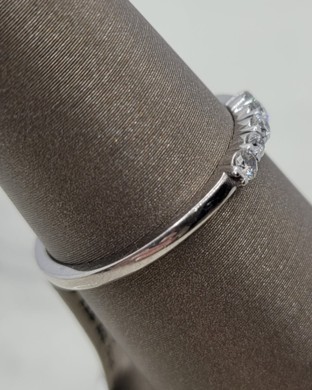 14K White Gold Prong Set Diamond Wedding Ring