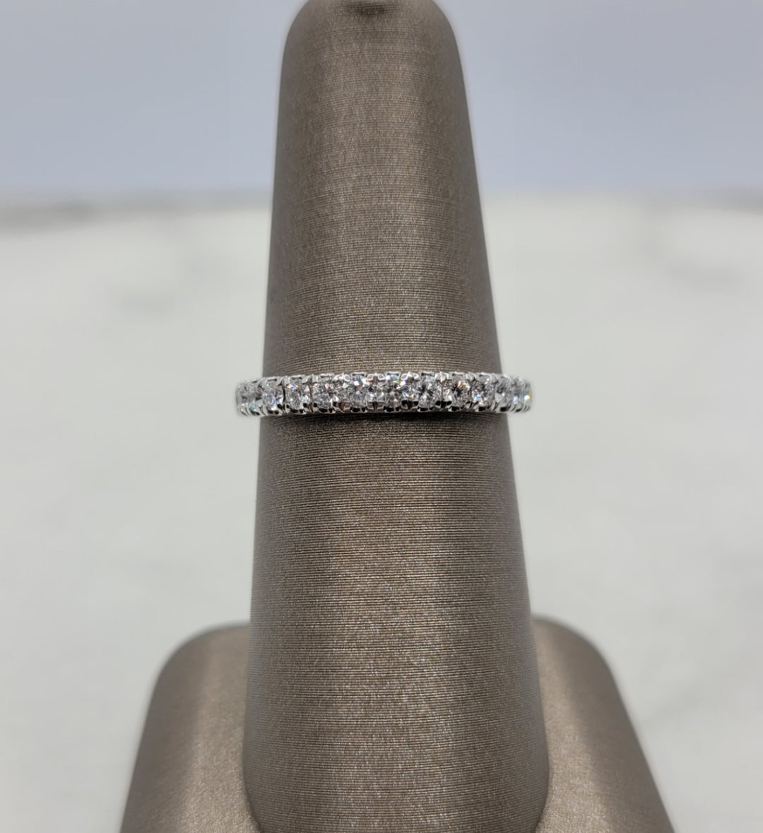 14K White Gold .50 Twt Prong Set Diamond Wedding Ring
