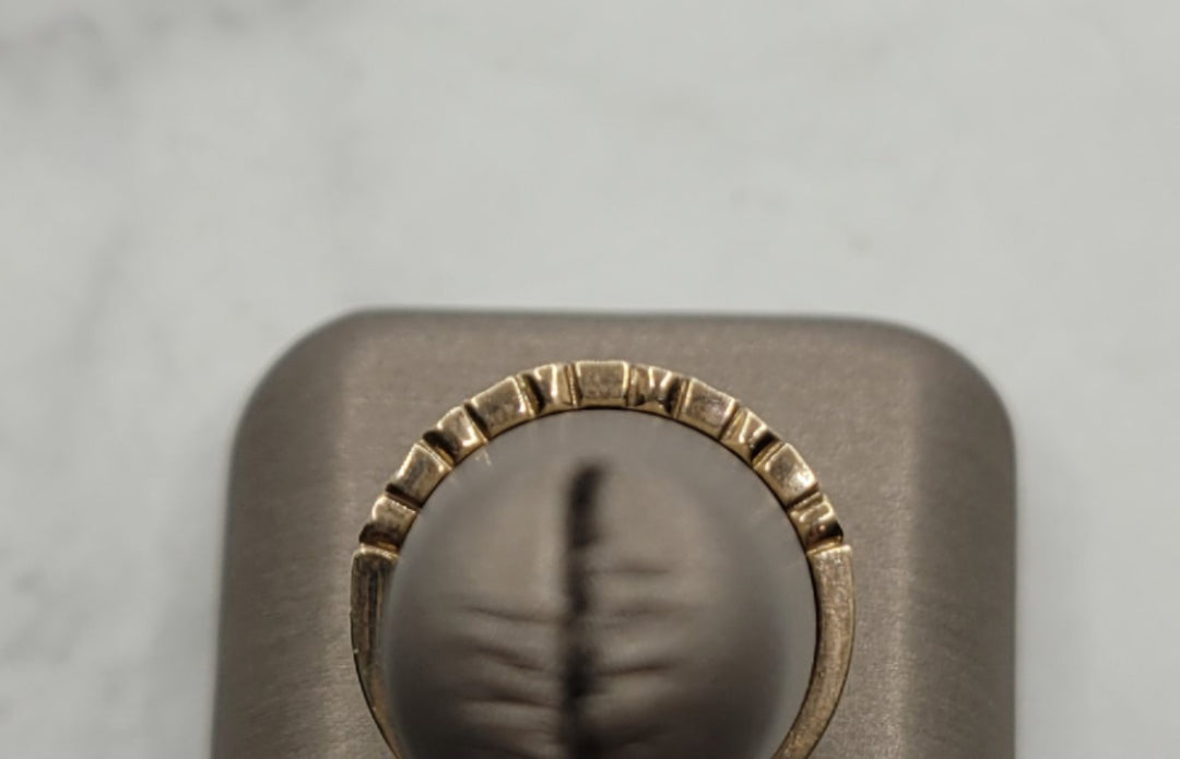 10K Yellow Gold Stackable Diamond Wedding Ring