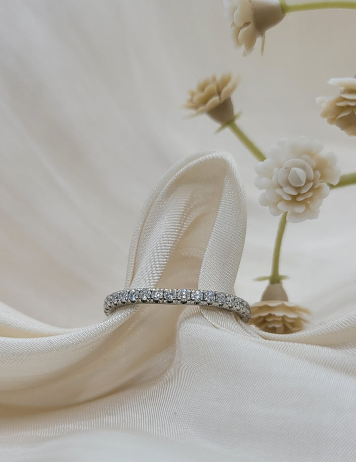 14K White Gold Wedding Band Gabriel & Co Diamond Wedding Ring