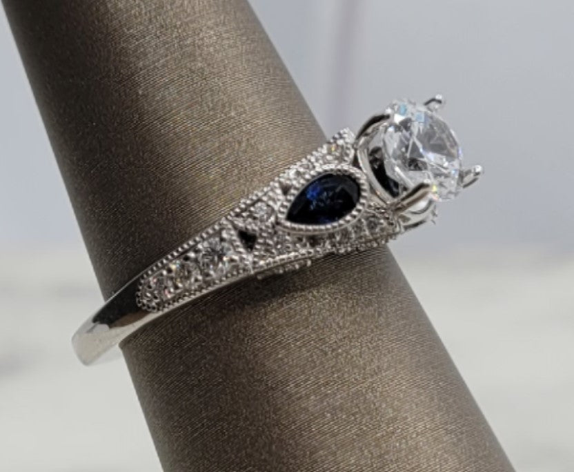 14K White Gold Classic Rego Diamond Mounting Ring