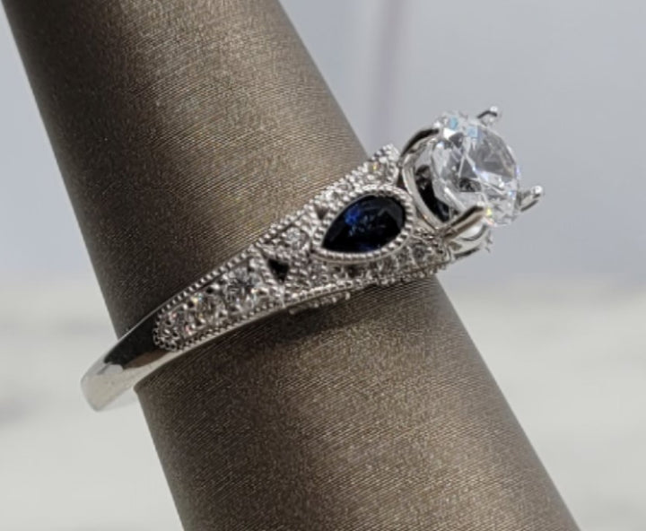 14K White Gold Classic Rego Diamond Mounting Ring