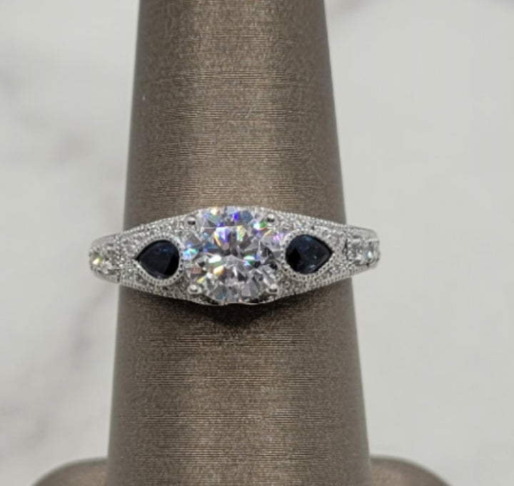 14K White Gold Classic Rego Diamond Mounting Ring