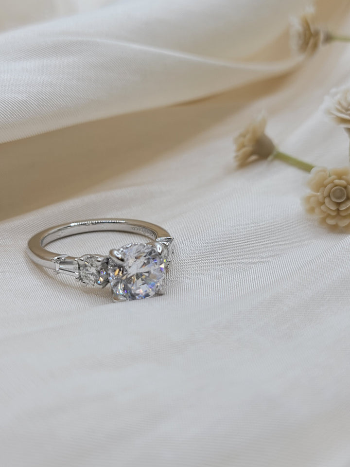 14K White Gold Gabriel & Co Diamond Engagement Ring Mounting