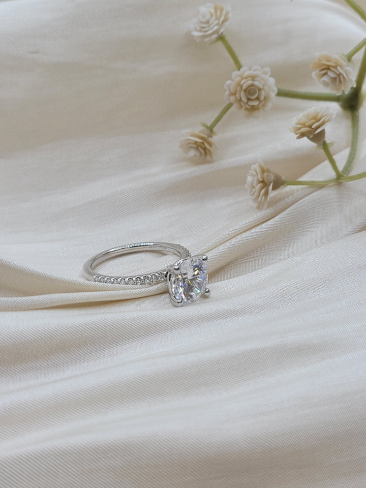 14K White Gold Classic Gabriel & Co Diamond Ring Mounting