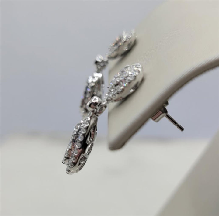 14K White Gold "Arya" Diamond Fashion Earrings