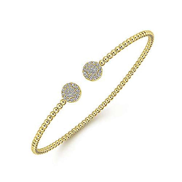 14K Yellow Gold Gabriel & Co. Bujukan 0.29 ctw Round cut Diamond Bracelet