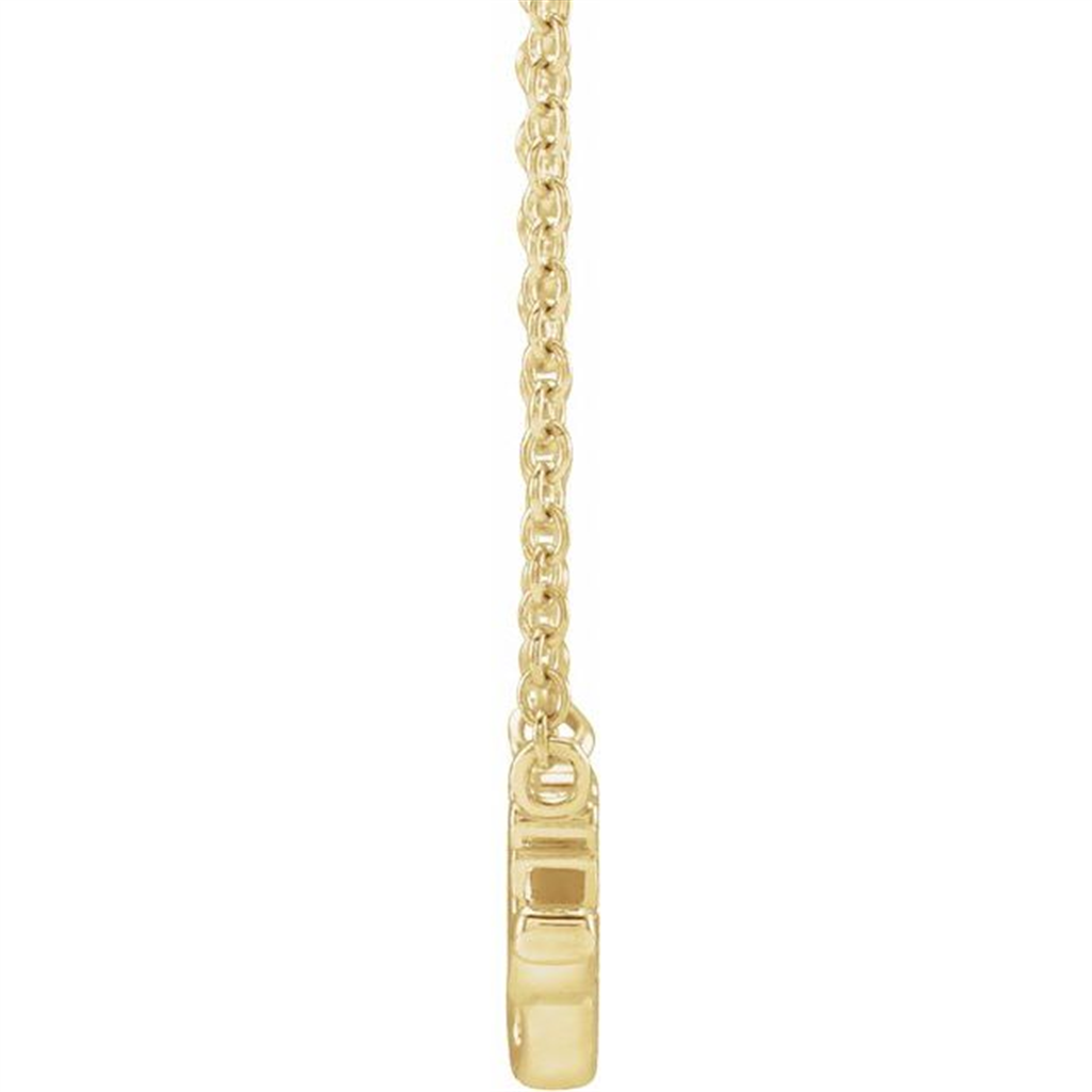 18" 14K Yellow Gold Script Gigi Necklace