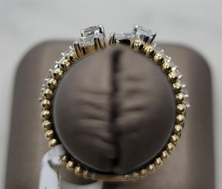 14K Two-Tone Gold Fashion Heera Moti Diamond Fashion Ring