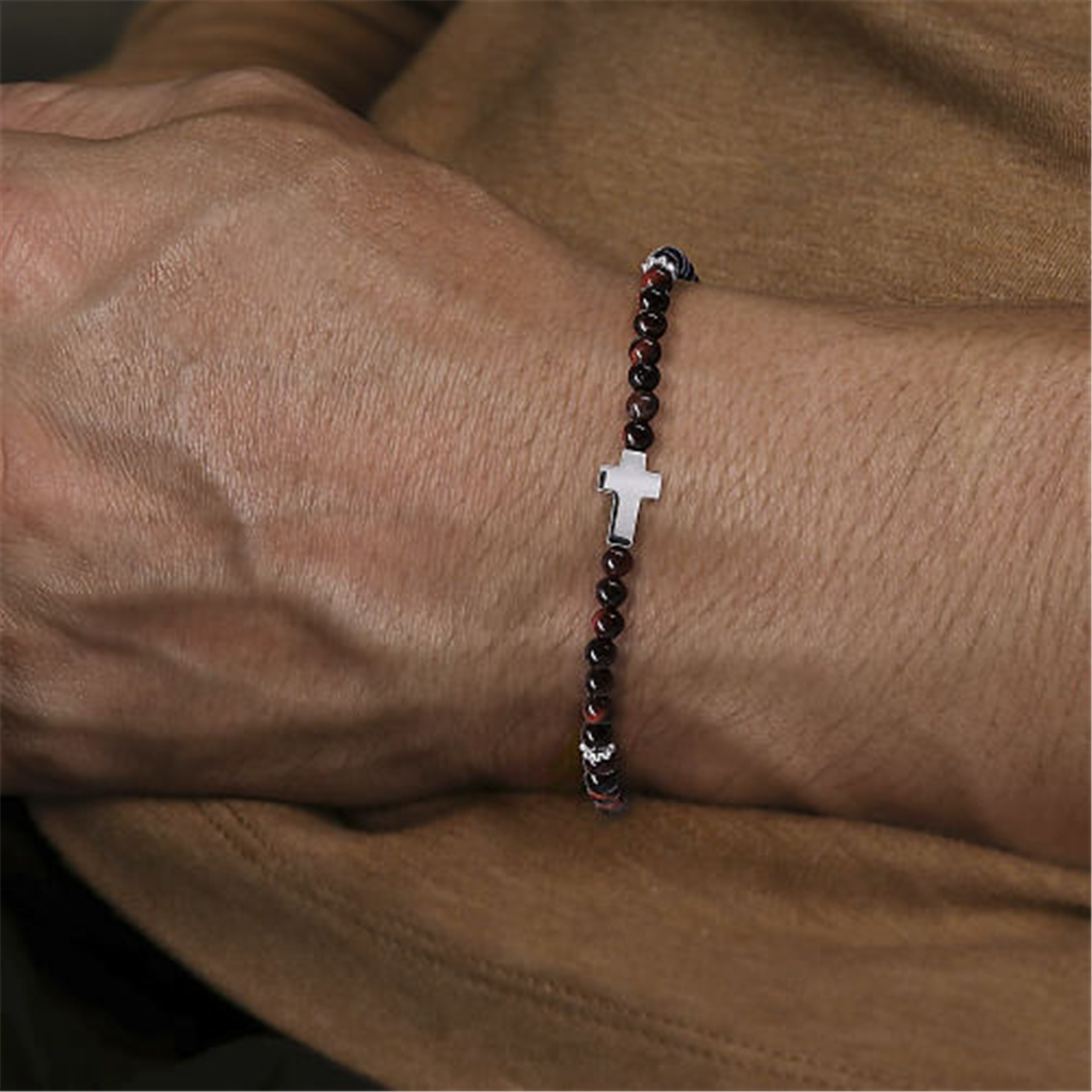 Sterling Silver "Gabriel & Co." Tiger's Eye Beaded Bracelet