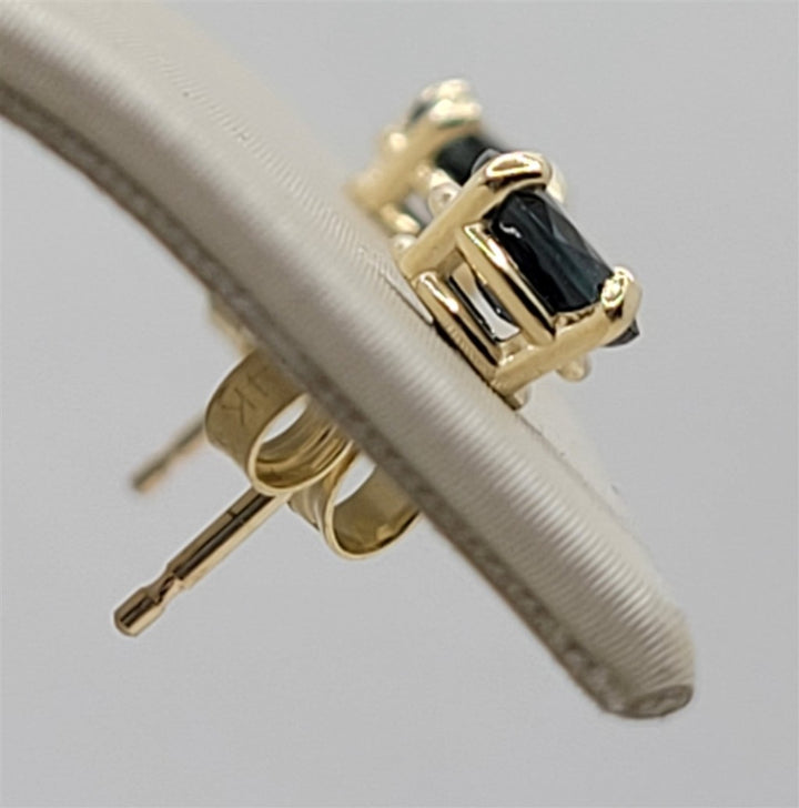 14K Yellow Gold 5x4mm Oval cut Gemstone Stud Earrings