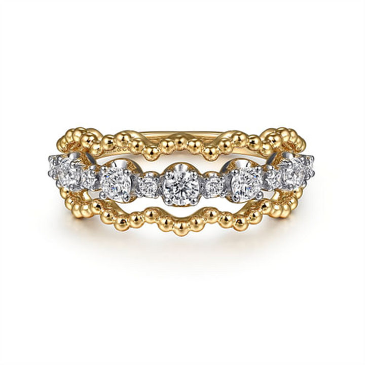 14K Two-Tone Gold Gabriel & Co Diamond Fashion Ring