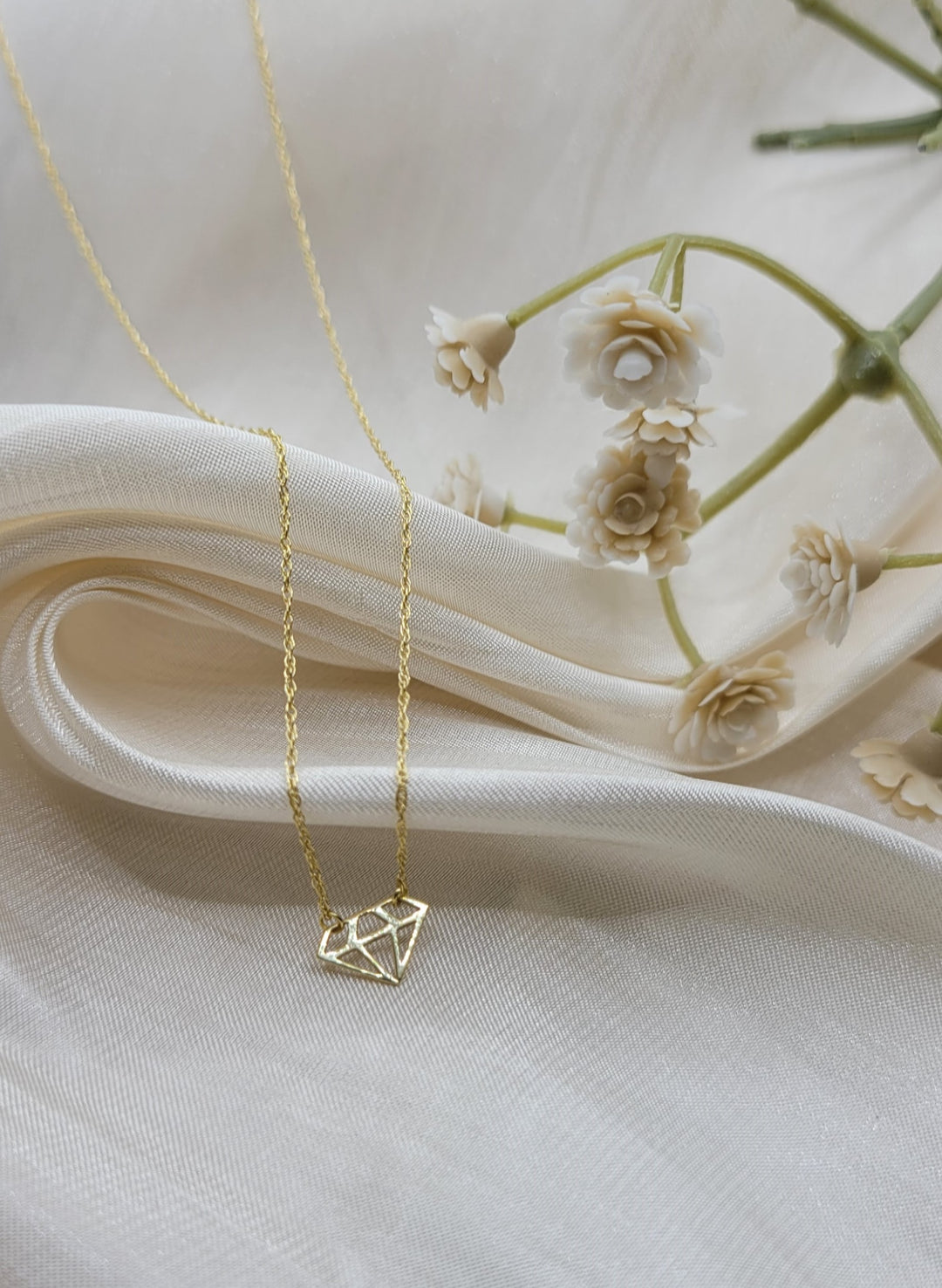 14K Yellow Gold Diamond Fashion Necklace