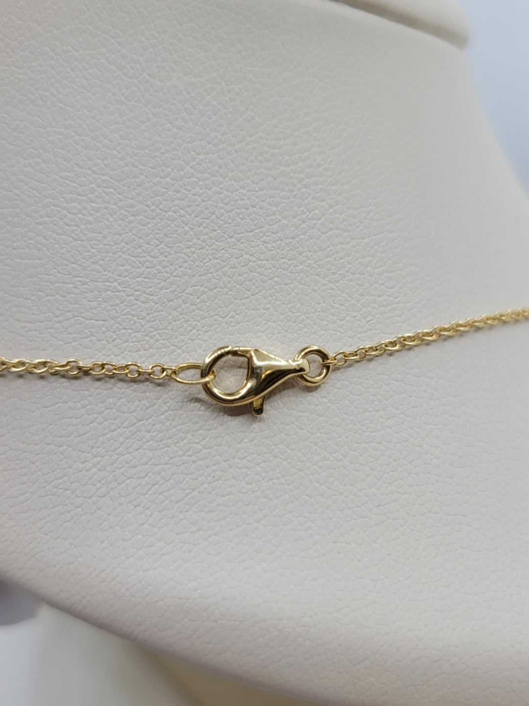 18" 18K Yellow Gold Bezel Diamond Waterfall Necklace